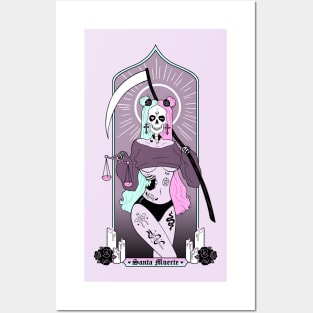 Pastel Goth Santa Muerte Posters and Art